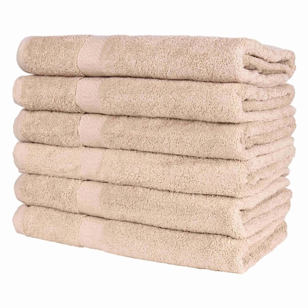Hospeco True Color Bath Towel 25x52 Beige (12 Pack) BATH-BEIGE